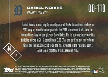 2017 Topps Now Road to Opening Day Detroit Tigers #OD-118 Daniel Norris Back