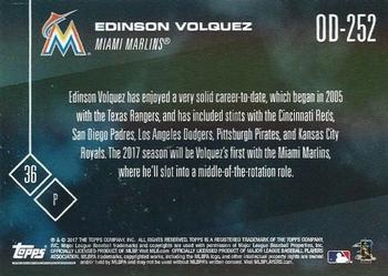 2017 Topps Now Road to Opening Day Miami Marlins #OD-252 Edinson Volquez Back