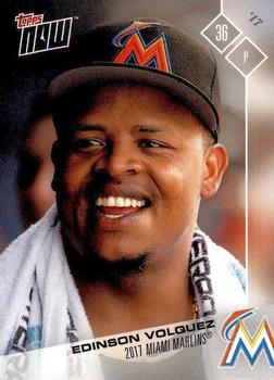 2017 Topps Now Road to Opening Day Miami Marlins #OD-252 Edinson Volquez Front
