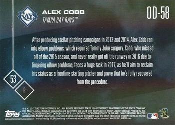 2017 Topps Now Road to Opening Day Tampa Bay Rays #OD-58 Alex Cobb Back
