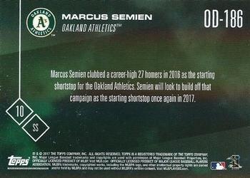 2017 Topps Now Road to Opening Day Oakland Athletics #OD-186 Marcus Semien Back