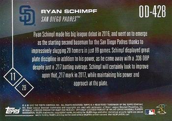 2017 Topps Now Road to Opening Day San Diego Padres #OD-428 Ryan Schimpf Back