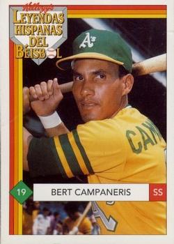 1991 Kellogg's Leyendas Hispanas del Beisbol (Spanish Legends of Baseball) #NNO Bert Campaneris Front
