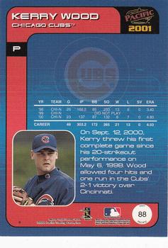 2001 Pacific #88 Kerry Wood Back