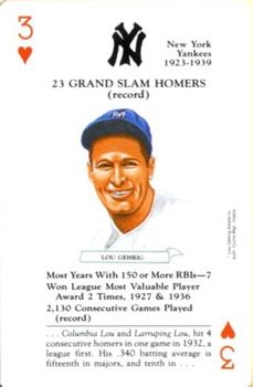 1991 U.S. Games Systems Baseball Legends #3♥ Lou Gehrig Front