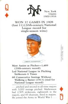 1991 U.S. Games Systems Baseball Legends #Q♦ Christy Mathewson Front