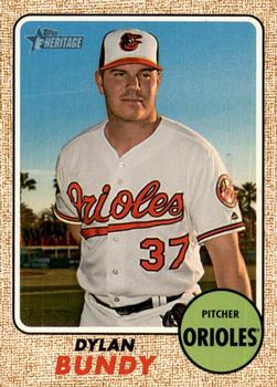 2017 Topps Heritage - Bright Yellow Backs #713 Dylan Bundy Front