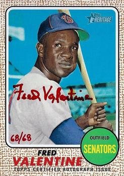 2017 Topps Heritage - Real One Autographs Special Edition Red Ink #ROA-FV Fred Valentine Front