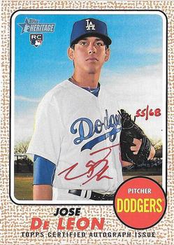 2017 Topps Heritage - Real One Autographs Special Edition Red Ink #ROA-JDE Jose De Leon Front