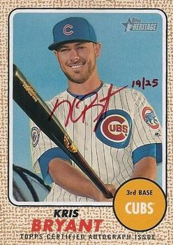 2017 Topps Heritage - Real One Autographs Special Edition Red Ink #ROA-KB Kris Bryant Front