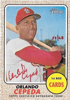 2017 Topps Heritage - Real One Autographs Special Edition Red Ink #ROA-OC Orlando Cepeda Front
