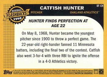 2017 Topps Heritage - Baseball Flashbacks #BF-CH Catfish Hunter Back