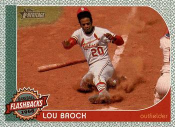 2017 Topps Heritage - Baseball Flashbacks #BF-LB Lou Brock Front