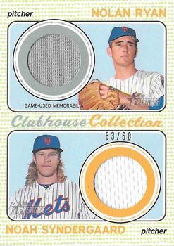2017 Topps Heritage - Clubhouse Collection Dual Relics #CCDR-RS Nolan Ryan / Noah Syndergaard Front