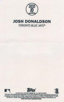 2017 Topps Heritage - 1968 Topps 3D #683D-JD Josh Donaldson Back