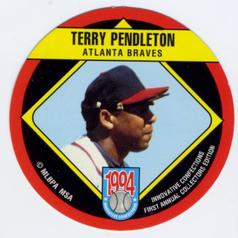 1994 Innovative Confections Discs #3 Terry Pendleton Front
