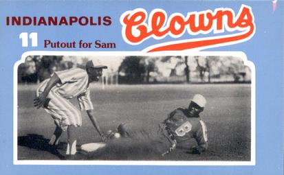 1976 Laughlin Indianapolis Clowns #11 Putout for Sam Front