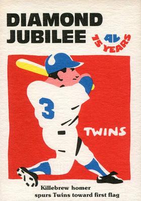 1976 Laughlin Diamond Jubilee #13 Killebrew home spurs Twins towards first flag Front