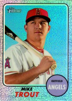 2017 Topps Heritage - Chrome Purple Refractor #THC-450 Mike Trout Front