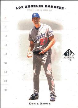 2001 SP Authentic #63 Kevin Brown Front