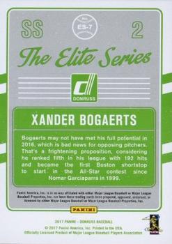 2017 Donruss - The Elite Series Red #ES-7 Xander Bogaerts Back