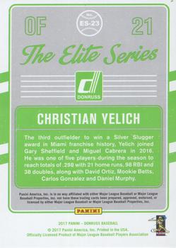 2017 Donruss - The Elite Series Red #ES-23 Christian Yelich Back