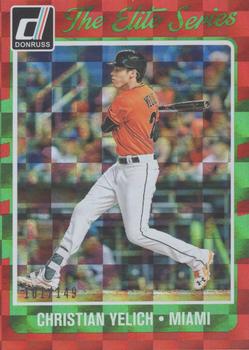 2017 Donruss - The Elite Series Red #ES-23 Christian Yelich Front