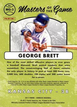 2017 Donruss - Masters of the Game Blue #MG-3 George Brett Back