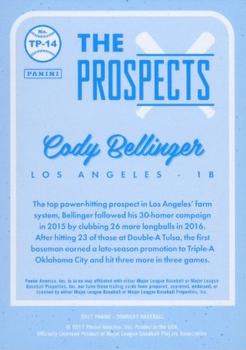 2017 Donruss - The Prospects Cyan Back #TP-14 Cody Bellinger Back