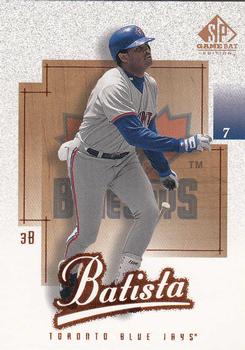 2001 SP Game Bat #8 Tony Batista Front