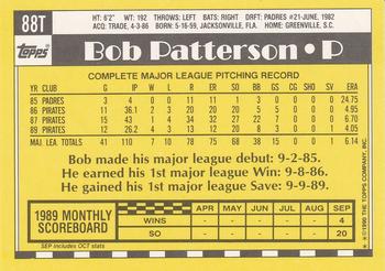 1990 Topps Traded #88T Bob Patterson Back
