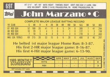 1990 Topps Traded #69T John Marzano Back