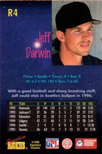 1996 Signature Rookies Old Judge - Rising Stars #R4 Jeff Darwin Back