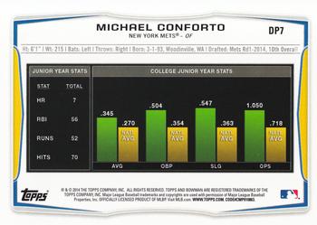 2014 Bowman Draft - Black #DP7 Michael Conforto Back