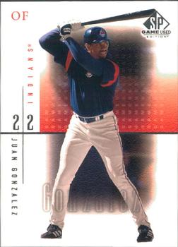 2001 SP Game Used Edition #9 Juan Gonzalez Front