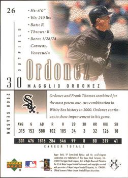 2001 SP Game Used Edition #26 Magglio Ordonez Back