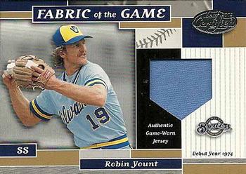 2002 Leaf Certified - Fabric of the Game Debut Year #FG 29 Robin Yount Front