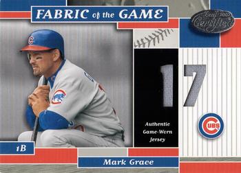 2002 Leaf Certified - Fabric of the Game Jersey Number #FG 133 Mark Grace Front