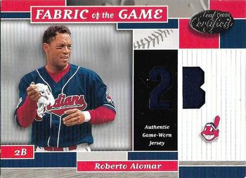 2002 Leaf Certified - Fabric of the Game Position #FG 100 Roberto Alomar Front