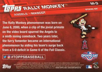 2017 Topps Opening Day - Mascots #M-3 Rally Monkey Back