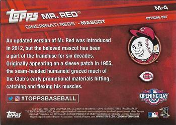 2017 Topps Opening Day - Mascots #M-4 Mr. Red Back