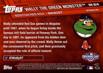 2017 Topps Opening Day - Mascots #M-24 Wally the Green Monster Back