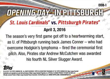 2017 Topps Opening Day - Opening Day #ODB-1 Pittsburgh Pirates Back