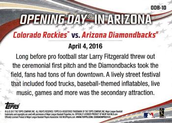 2017 Topps Opening Day - Opening Day #ODB-10 Arizona Diamondbacks Back