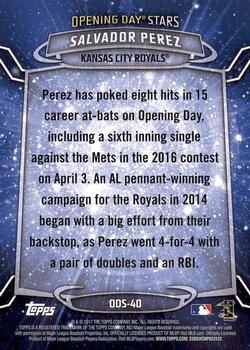 2017 Topps Opening Day - Opening Day Stars #ODS-40 Salvador Perez Back