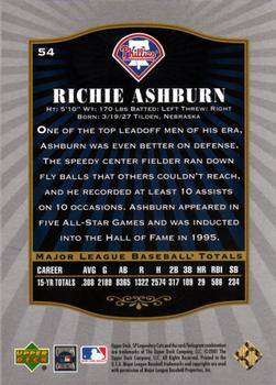 2001 SP Legendary Cuts #54 Richie Ashburn Back