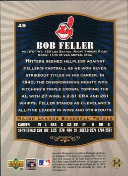 2001 SP Legendary Cuts #45 Bob Feller Back