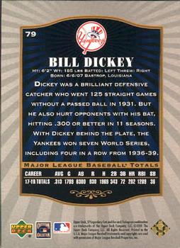 2001 SP Legendary Cuts #79 Bill Dickey Back