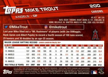 2017 Topps Chrome #200 Mike Trout Back