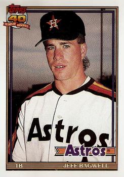 1991 Topps Traded - Gray Card Stock (Pack Version) #4T Jeff Bagwell Front